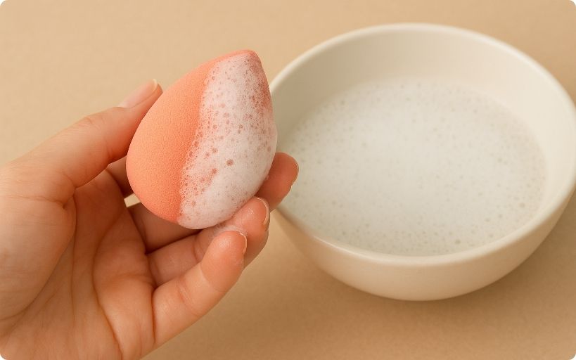 Beauty blender schoonmaken